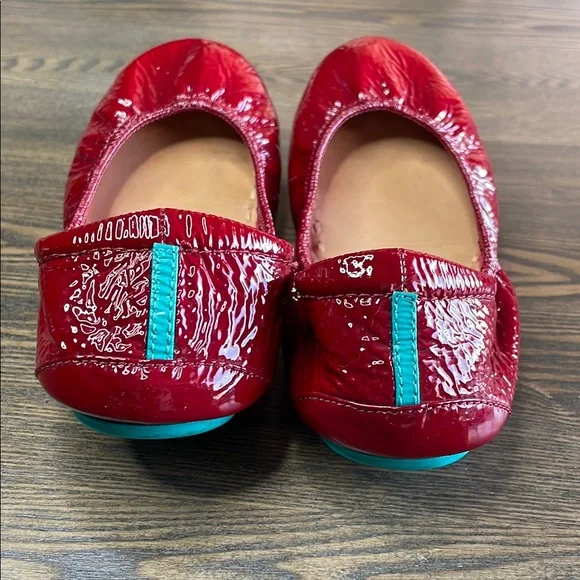 Tieks Ruby Red Patent Leather Ballet Flats - Picture 9 of 16